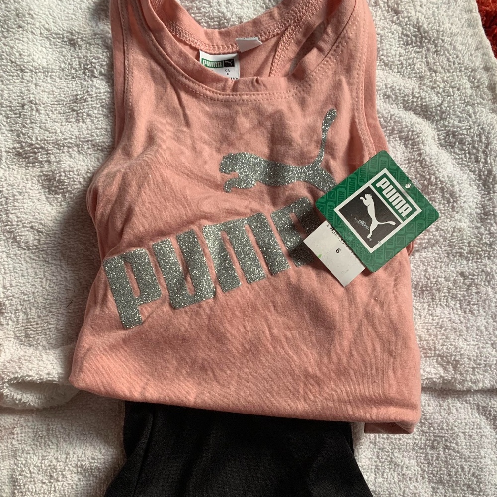 PUMA matching short set for Girls size 6- lot of 2!